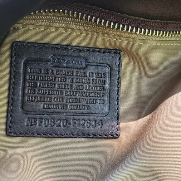 Coach F12834 Y2K Gallery Lunch Tote Chocolate Brown Suede Shoulder Bag - Picture 15 of 15